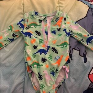 Kids Dinosaur Print Swimsuit